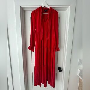 Maeve Vibrant Red Midi Dress